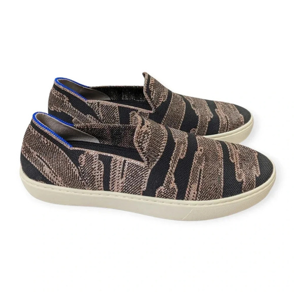 Rothy's Slip-On Sneaker Golden Shimmer Print Design Comfort Travel - Picture 1 of 8